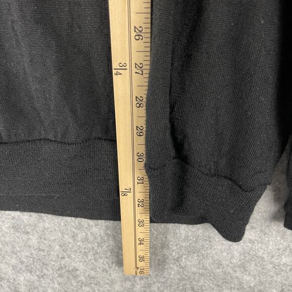 Son Of A Tailor Wool Sweater Mens 2XLT Black Crew Neck Minimal Preppy Hipster - Picture 7 of 11